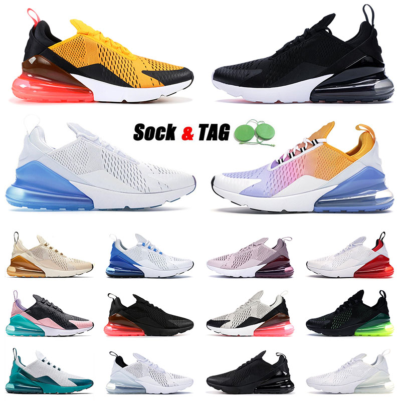 

Designer mens womens athletic shoes running shoe Spirit Teal Triple White Volt Black Mesh 270 270s reacts sport sneaker airmax trainer airmax270 jordens chaussures, A40 39-45