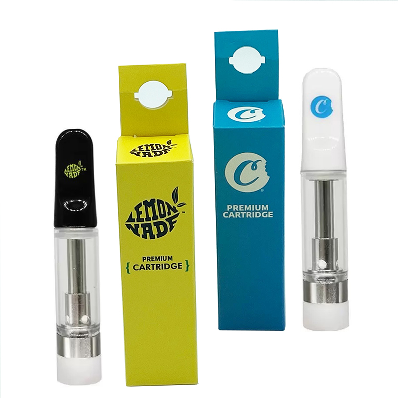

0.8ml/1ml Cookies Glass Tank Atomizer Ceramic Coil Premium Sauce Cartridges Empty Vape Carts 510 Thread Thick Oil Cartridge Carts Colorful Packing