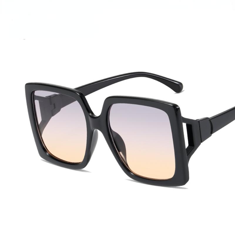 

Sunglasses Fashion Square Women Hollow Out Sunglass Vintage Sun Glass Men Oversized Eyewear UV400 Gradient Shades, White;black
