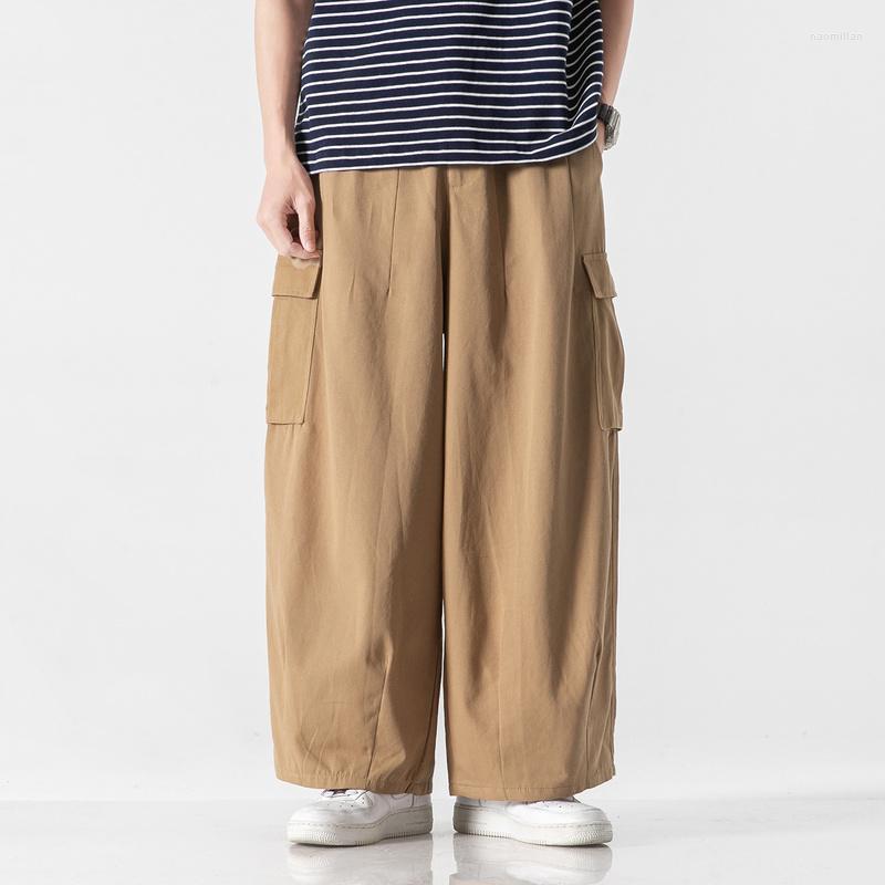 

Men's Pants Men's Khaki Baggy Casual 2022 Summer Neew Arrivals Japanese Streetwear Cargo Classic Men TrousersMen's Naom22, Black