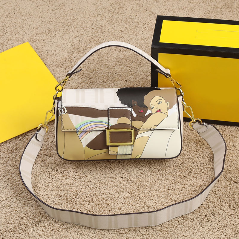 

Luxury saddle crossbody Fendyity Bags For Womens Multicolor Fendace Handbags Designer Sling baguette The Tote Bag Fends purses Woman 7A High Quality Wallet 6YMU, 13x18x6.5cm