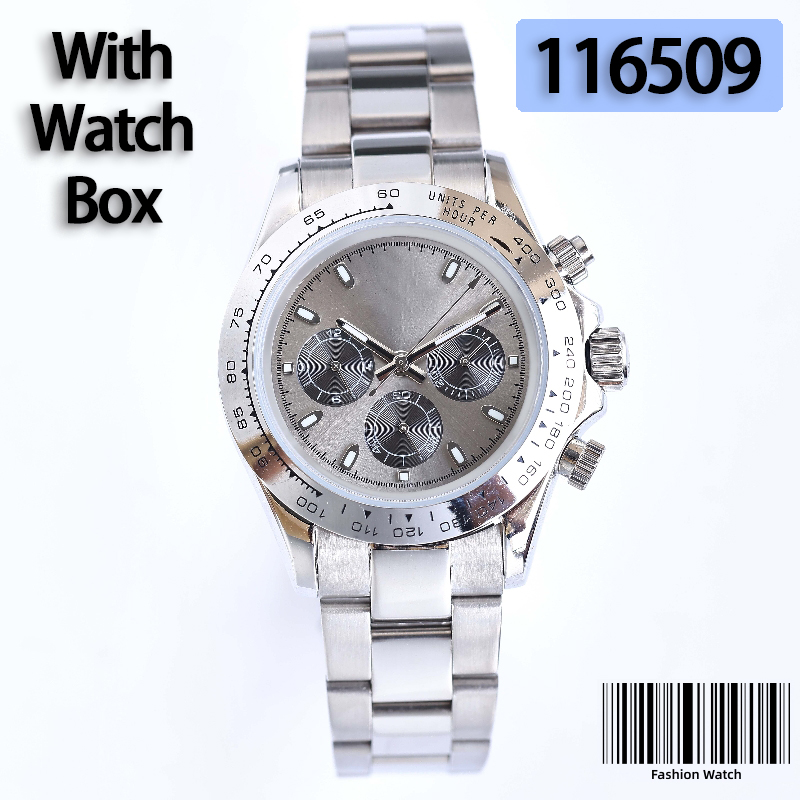 Mouvement mécanique de chronographes multicolores d'usine Montres classiques pour hommes Boucle déployante de qualité supérieure Saphir Mode spor