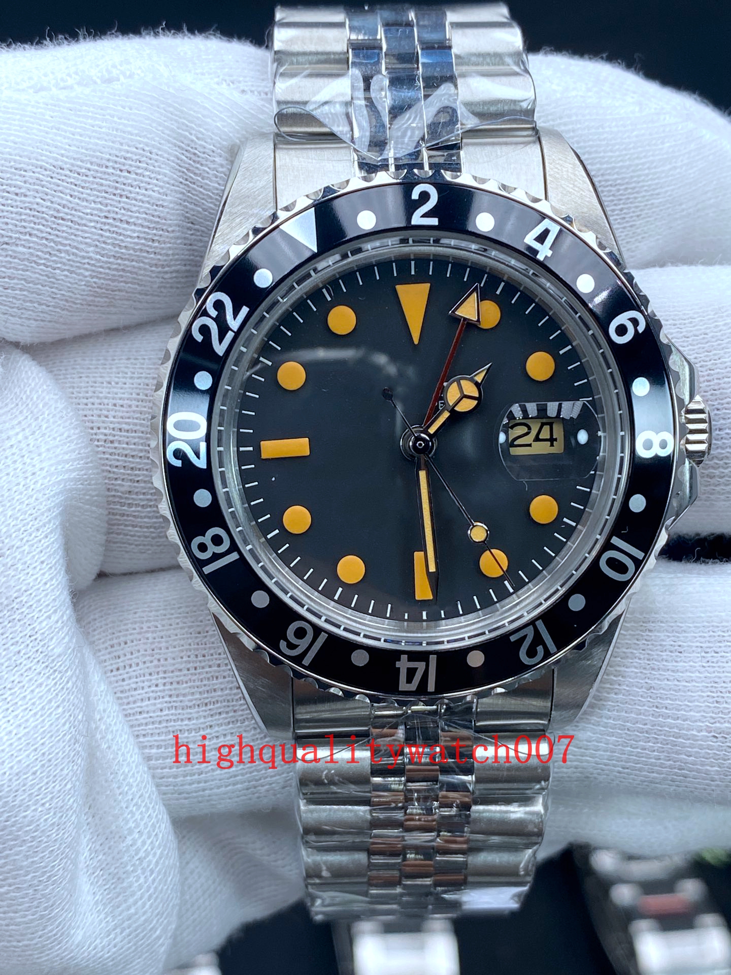 new version Men's watches bp Black Dial 40mm 1675 Jubilee Bracelet retro 2813 Movement Blue Luminescent Automatic world time watches men Wat