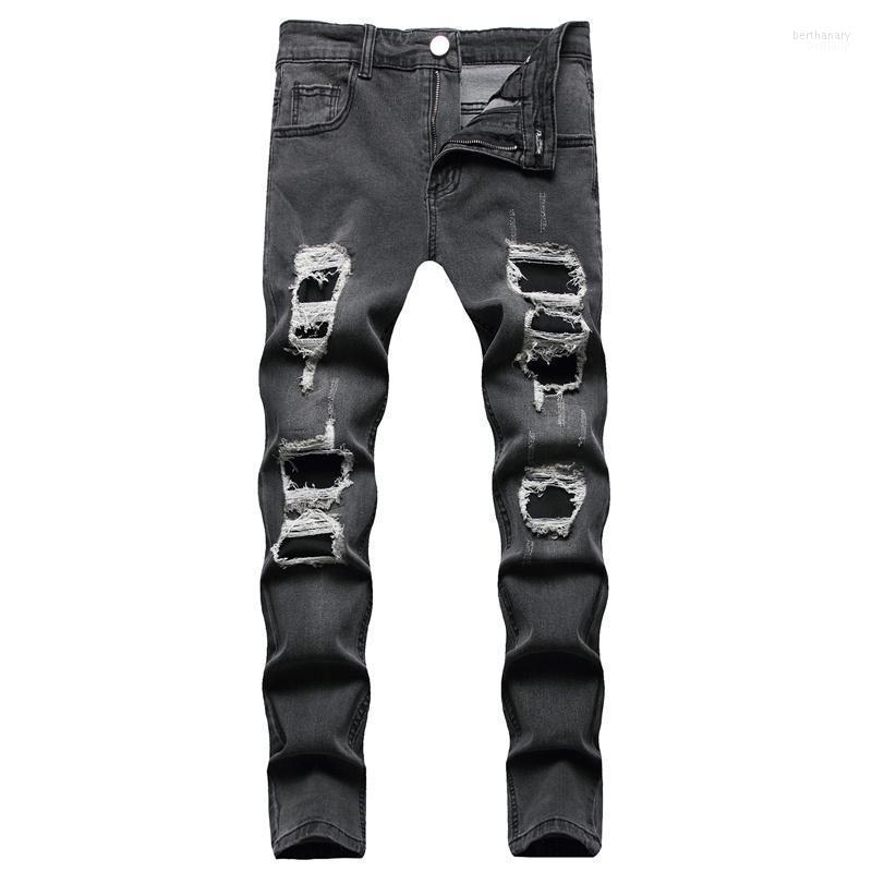 

Men' Jeans Men Autumn Streetwear Ripped Slim Patches Pencil Male Stylish Hip Hop Holes Jogging Casual Denim PantsMen' Bert22, 8333