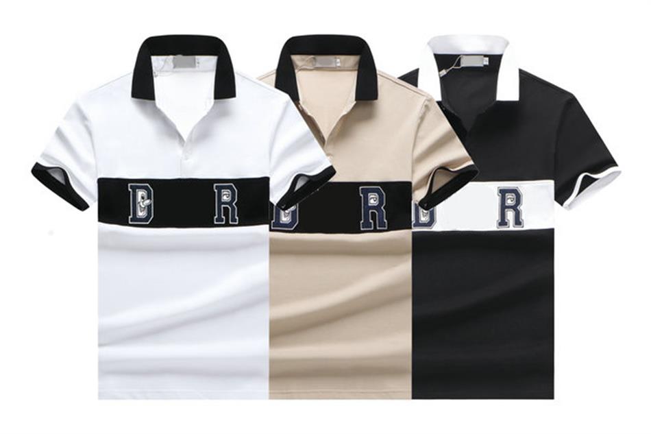 

Men's Polos Designer fashion New Polo Drss Shirt Men High Quality Crocodile Embroidery LOGO Big Short Sleeve Summer Casual 100% Cotton Shirts M-3XL#35, White