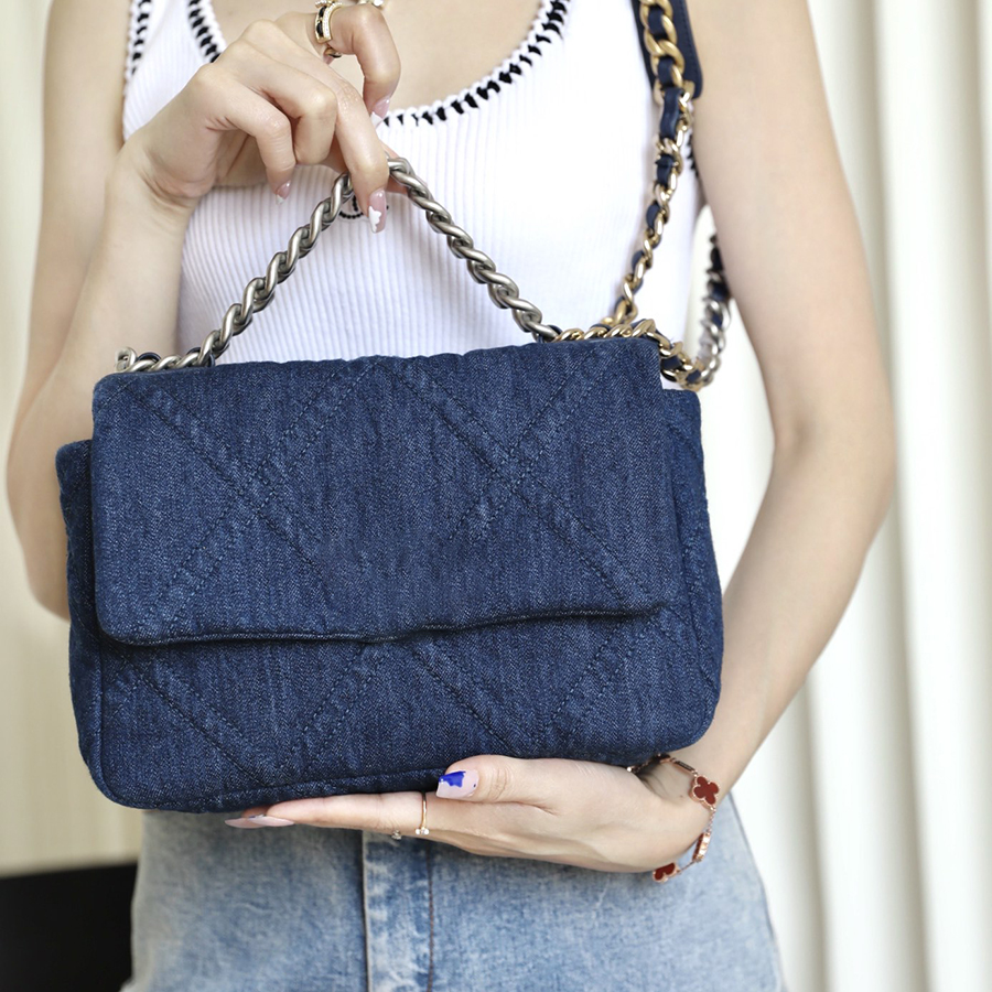 

10A top quality 19 Bags canvas crossbody bagss fashion woman handbag 26cm AS1160 luxury shoulder bag designer bag lady purse chain bags wallet with box C009