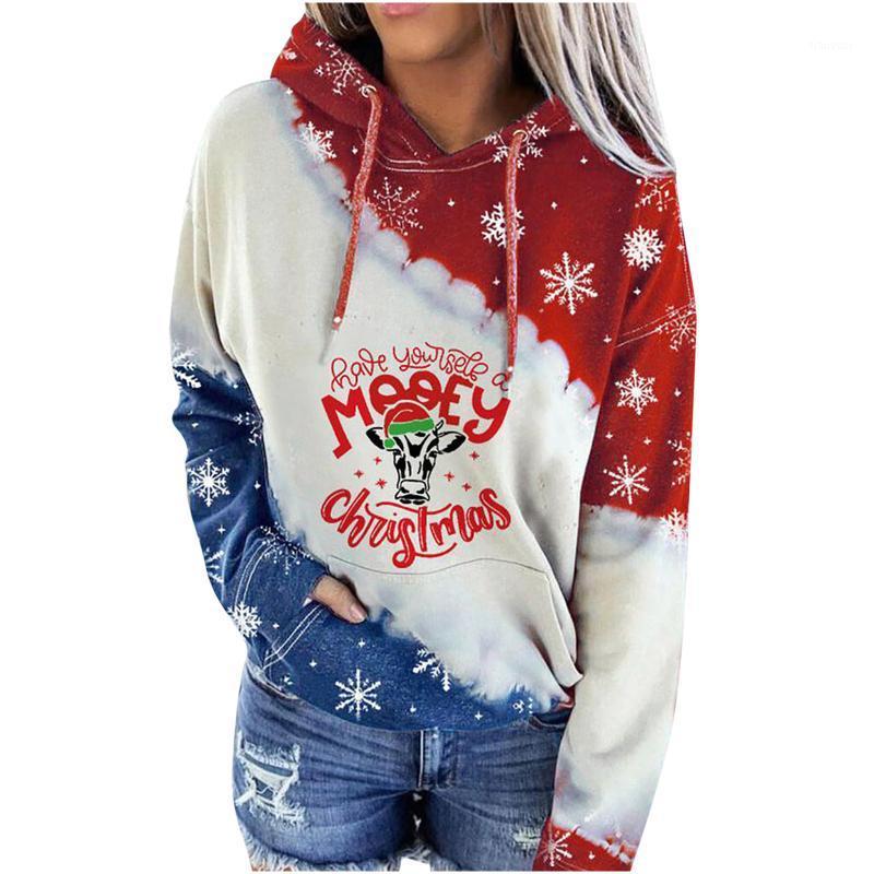 

Women' Hoodies & Sweatshirts Sweatshirt Top Christmas Snowman Patchwork Thick Female Red Wine Glass Print Hooded Sweatshirts#111, Black