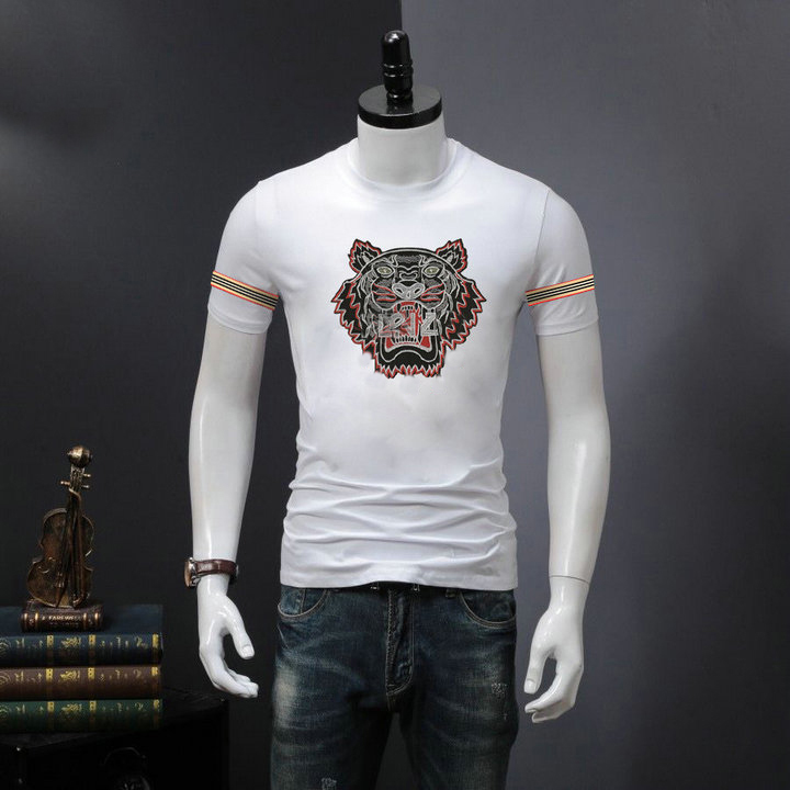 

Phillip Plain Men designer PP Skull Diamond t shirt Short sleeve Dollar Brown bear Brand O-Neck high Quality Skulls TShirt, White