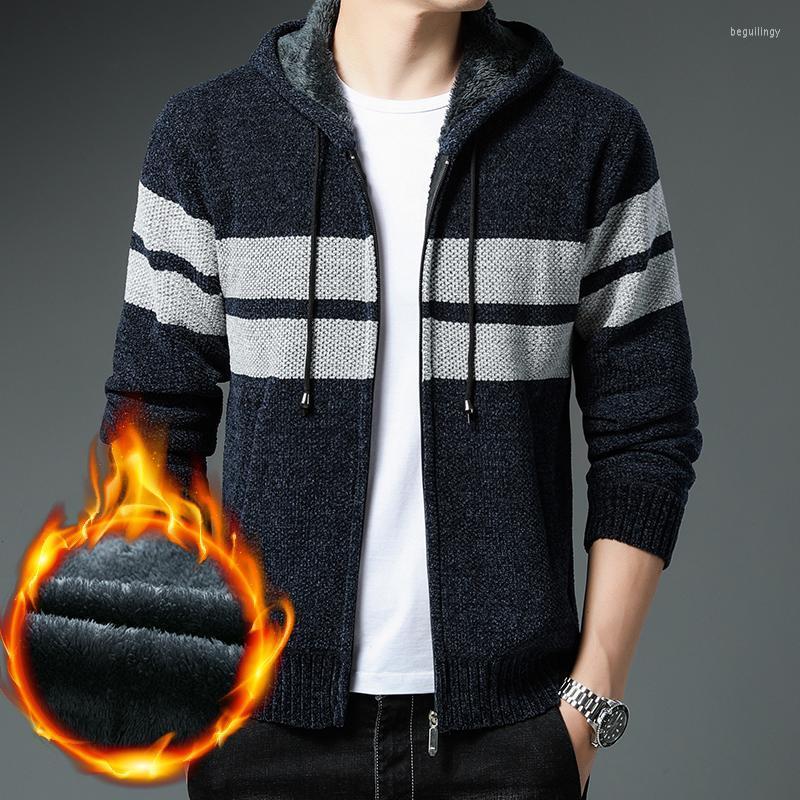 

Men's Sweaters Jacket Men Autumn And Winter Knitted Cardigan Fleece Add Thick Warm Sweater Coat Loose Casual Clothes Begu22, 8827 red wine