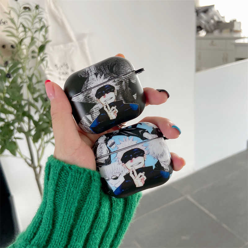 Airpods 1 2 3 pro case Jujutsu Kaisen Earphone Case for Apple Airpods 1 2 3 case Gojo Satoru Protective Bluetooth Wireless Charging Box Bags for