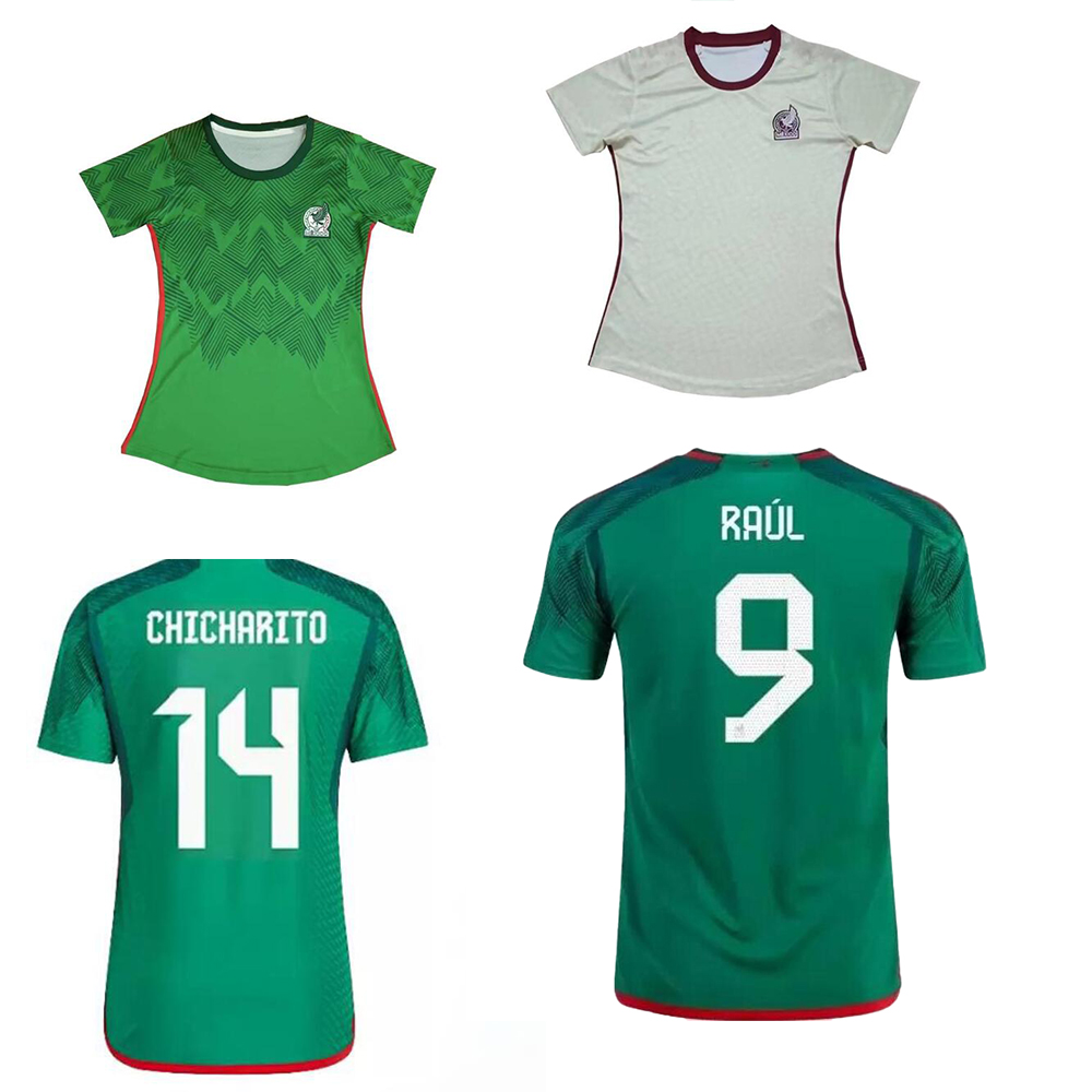 

women Mexico Soccer Jerseys 22 23 Customized Thai Quality 14 Chicharito 20 R.Pizarro 11 CarlosV 9 22 H.Lozano 17 TECATITO 18 A.Guardado yakuda Dropshipping Accepted, 18-19 women away white