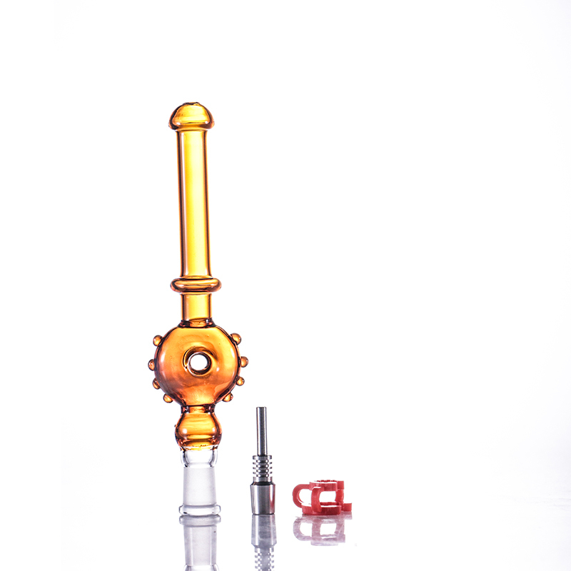 

Dab Straw Pipes Nector Collector Kits With 10mm metal Tips & 10mm Clips hookahs Dabber Tool Food Grade Straws Silicon Nector Collectors Pipe
