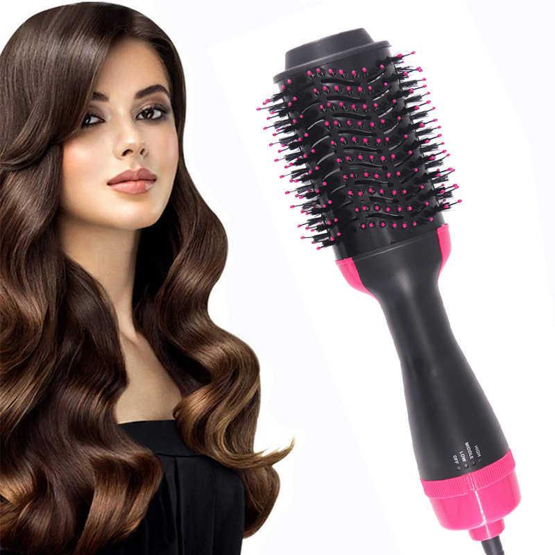 

1000W Hair Dryer Hot Air Brushes Styler and Volumizer Hair Straightener Curler Comb Roller Electric Ion Blow