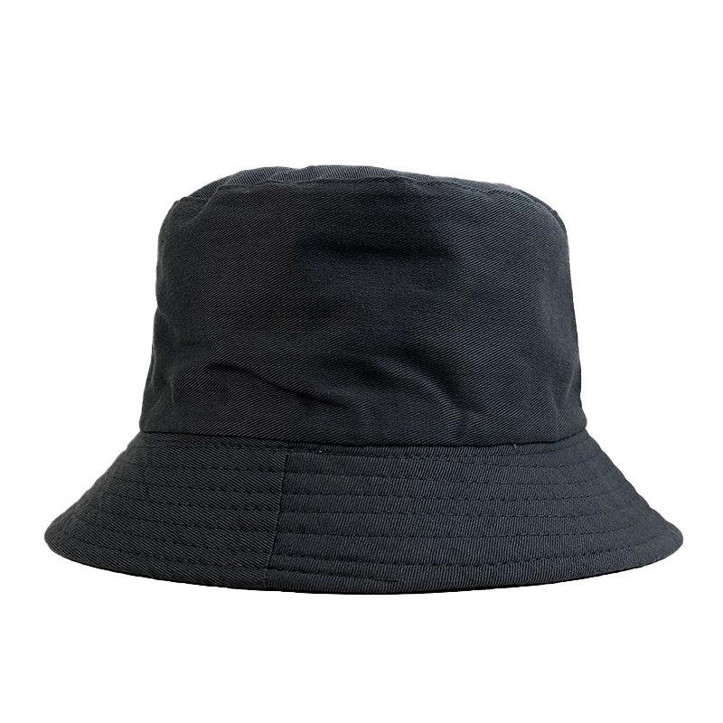 

Berets Bucket Hat Unisex Double Sided Wearing Cap Cotton Solid Color Outdoor Sunscreen Hats Panama Beach Reversible Fisherman Caps, Black