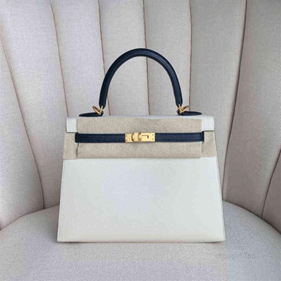 2022 Designer Bags Kellies Top New Second Generation Fashion Single Shoulder Cross Handle Leather Large BagBirkins Kellies H311281i
