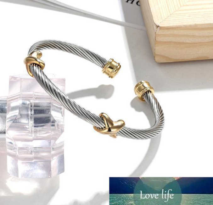

Bangle Jewelry Stainless Steel Twisted Cable Wire Bracelets & For Women Selling Open Cuff Antique