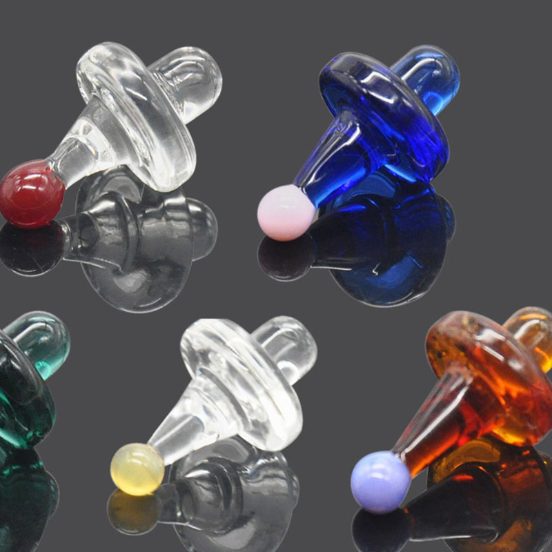 

Coloful Glass Carb Cap smoking accessories Dome for Quartz Banger UFO Shape Thermal Airflow Banger Nails Dab Oil Rigs hookahs Bongs Water Pipes Directional