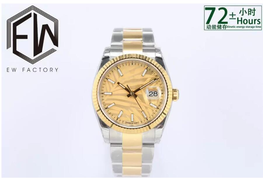 

EW factory datejust 126233 126234 watch diameter 36mm thick 11.7mm with 3235 movement automatic sapphire mirror Swiss ice blue luminous 904 steel case strap watches, Gold