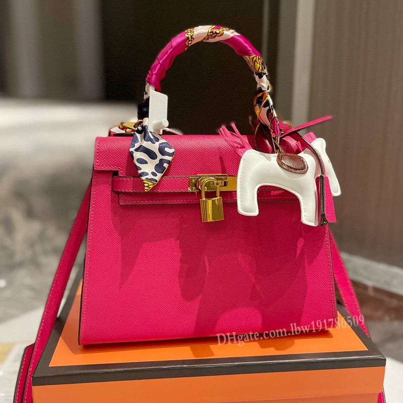Top 7A quality womens bags purses Genuine Leather classic lock buckle double flap medium size 25cm 20cm chain handbag shoulder bags Large capacit