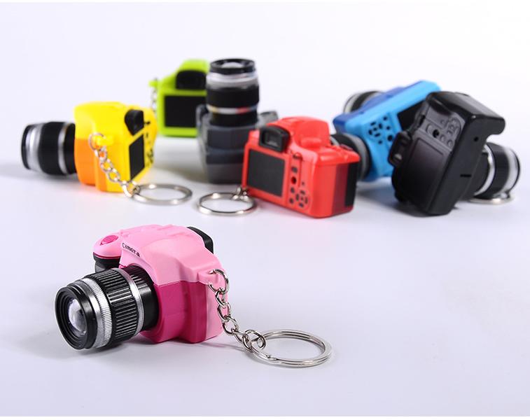 

Camera Led keychains With sound LED Flashlight Key chain Fancy toy Key Ring Amazing gift Keychain YS222