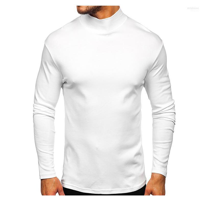 

Men's T-Shirts Men T-shirt 2022 Autumn And Winter Turtleneck Long Sleeve Fashion Solid Thick Warm Bottoming Shirt Male Clothes Mild22, Black