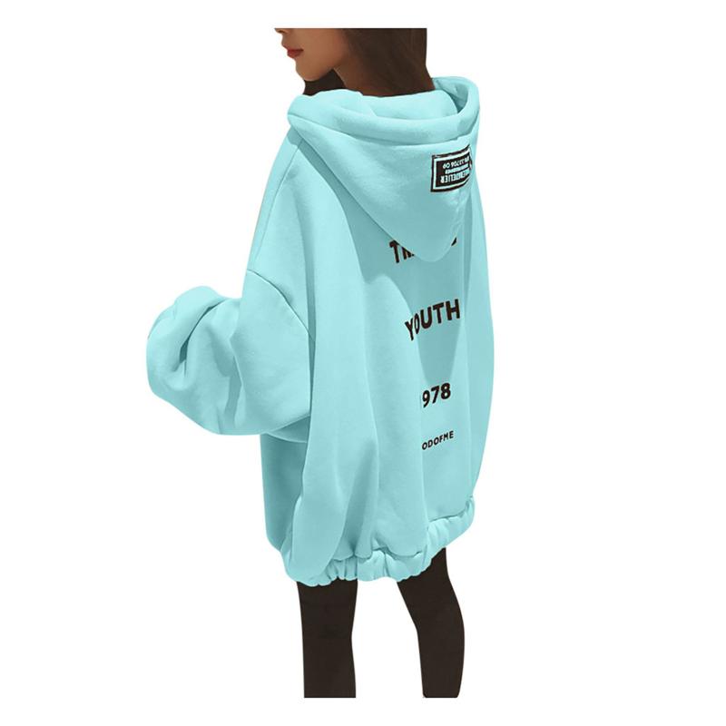 

Women's Jackets Casual Fashion Women's Solid Top Sweatshirt Warm Soft Zipper Coat Hooded Elegant Long JacketWomen's, Blue