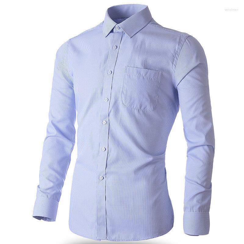 

Men's Dress Shirts Plus Size 110kg Long Sleeve Formal For Men Slim Fit Man Clothing Turn-down Collar Business Camisas MasculinaMen's Vere22, 8868-3 purple