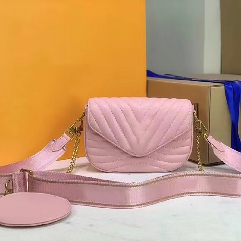 

designer chain bag new wave MULTI POCHETTE Luxury cross body bag shoulder bags for women leather messenger bags lady handbags Removable round coin purse M56461, Extra shipping(not for sale)