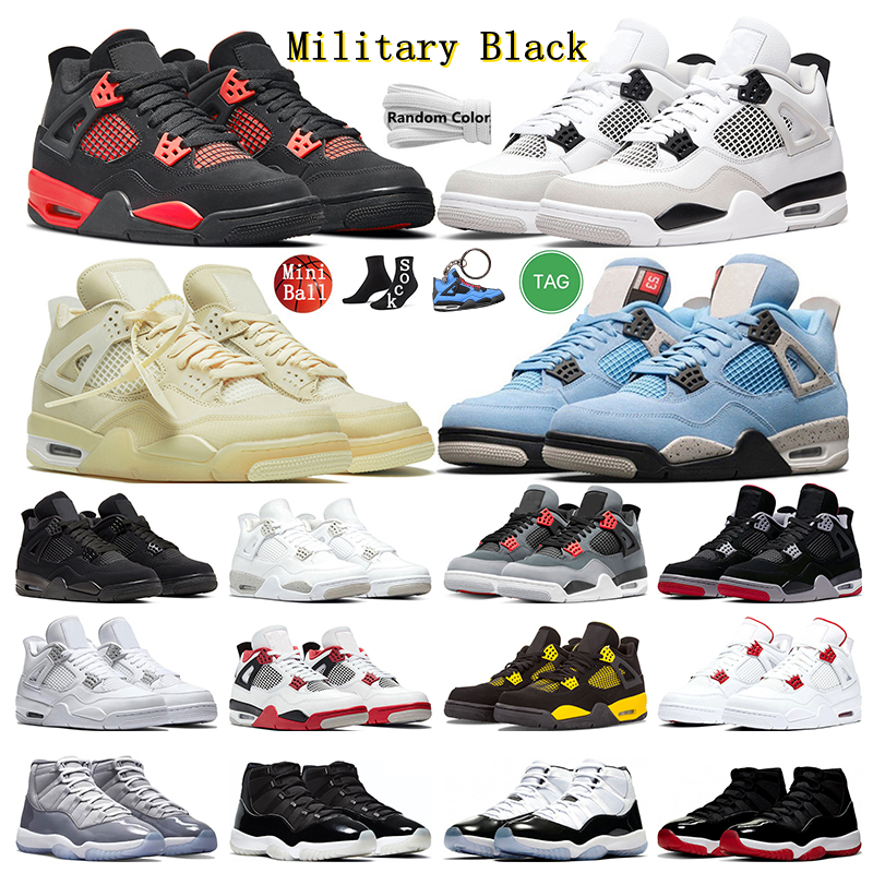 

4 retro 4s basketball shoes for mens womens jordens Military Black Cat University Blue Sail 11 Cool Grey Concord trainers sports sneakers, #1 infrared