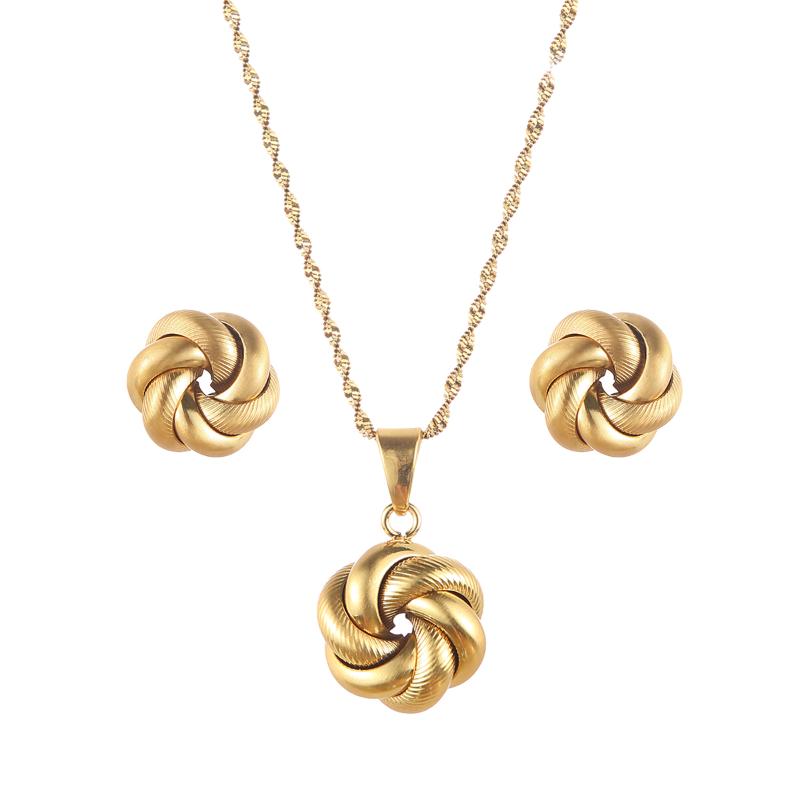 

Earrings & Necklace Trendy Dubai Gold Ethiopian African Charm 2Pcs Jewellery Set For Israel Arab Africa Party GiftsEarrings, As pic