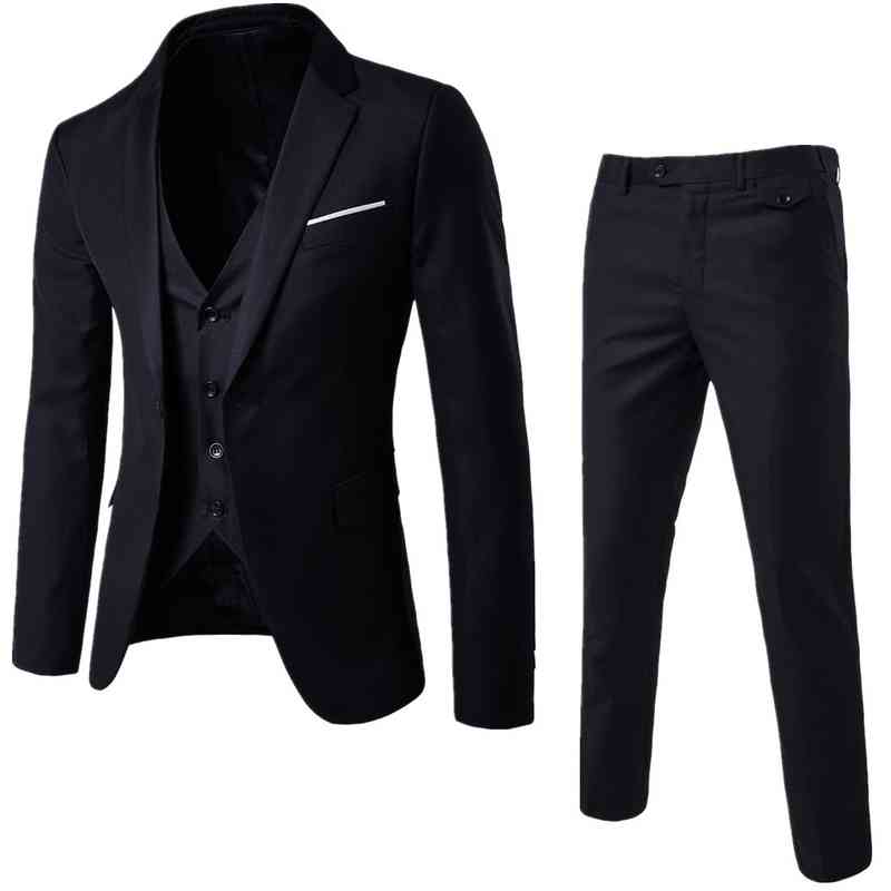 

Men' Suits & Blazers spring and autumn leisure suit three piece bridegroom man wedding one button -6xl 4SEY, 2# box