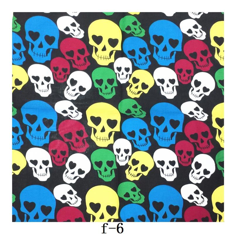 

Scarves 55cm Fashion Hip Hop Cool Biker Cycling Cotton Black Skull Bandana Headbands Headwear For MenScarves