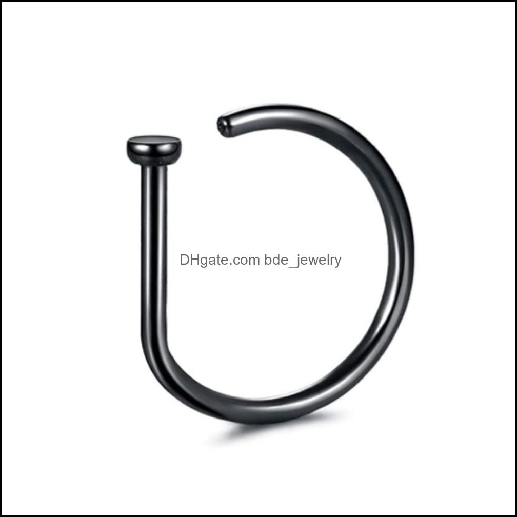 

Other Nostril Body Jewelry Titanium Fake Nose Piercing D Shaped Tragus Stud Earring Hoop Septum Ring Drop Delivery 2021 Bdehome Dhjwb