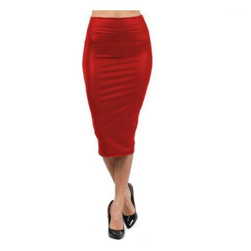 

Skirts Bodycon For Ladies Fashion Sexy Wild Tight Skirt Streetwear Red Knee Length Women Clothing