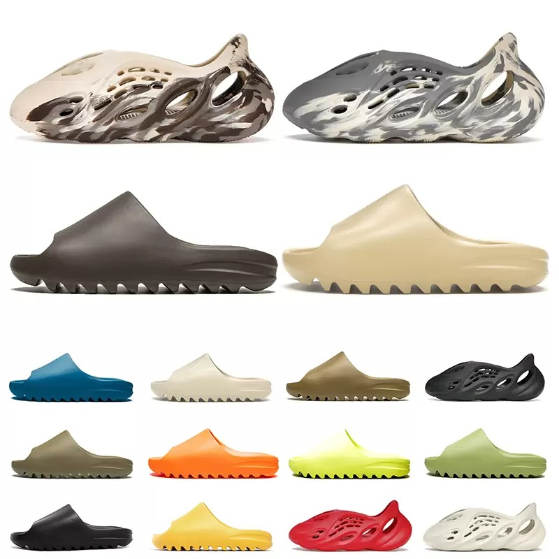 

Slippers Designer Men Woman slides Vermillion Mineral Blue Onyx Pure Sandals Slipper Ochre RUNR Bone Foam Runner Resin Clay Moon Desert Ararat 36-46 Yeezys Yezzy, 14