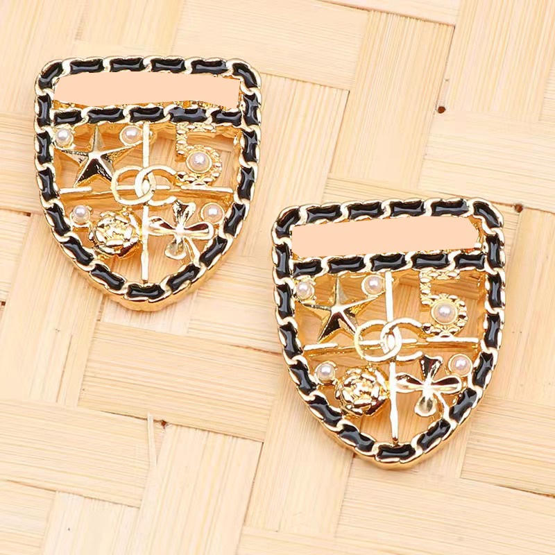 Classic Designer stud earrings 20 mixed top quality woman Geometric Famous leather earring double letter jewelry women 18k gold plated diamond We-image-776044784