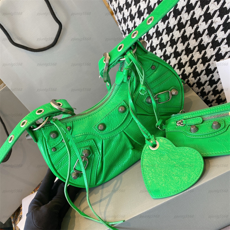 

5A top women's motorcycle armpit bags external real pickup bag women handbag designer women's handbags shoulders strap shoulder Wallet, Box