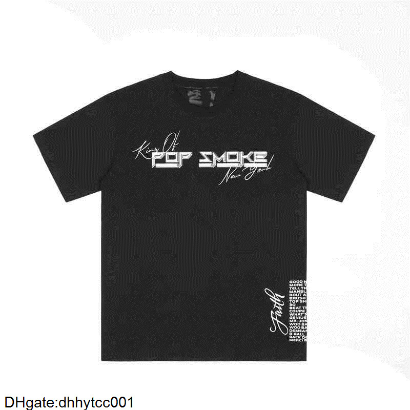 

Vlones fog pop smoke short sleeve loose round neck junior student T-shirt ins High Limited large V 8HJP, White