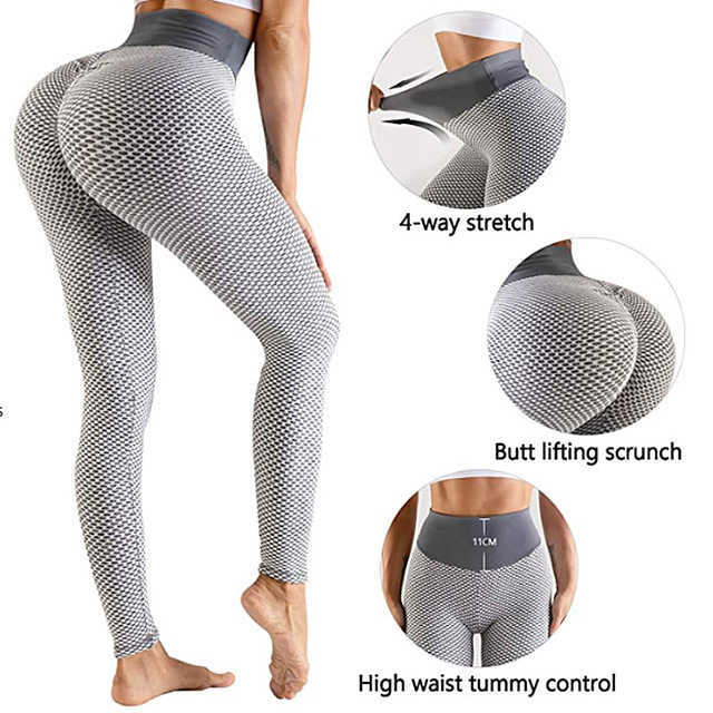 Womens mesh leggings Skinny Sculpting Yoga Track Pants elastic plus size training pants trousers Fashion sweatpants hip lift gym jogging shaper p
