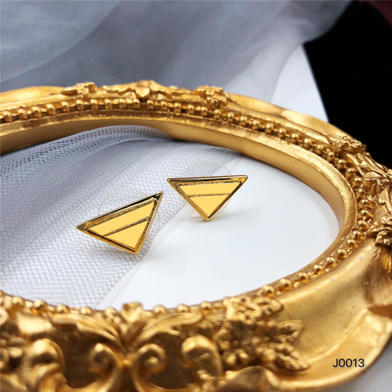 

Cute Triangle Letter Charm Earrings Versatile Style Studs Letters Stamps Eardrops Women Personality Golden Dangler Gift For Party Anniversary