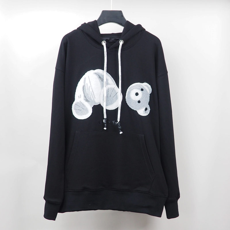 

New sale fashion hoodie Broken sweatshirt Teddy Bear Trendy Terry Explosion Sweater style Men and Women Size S-XL ZKEL, Gold