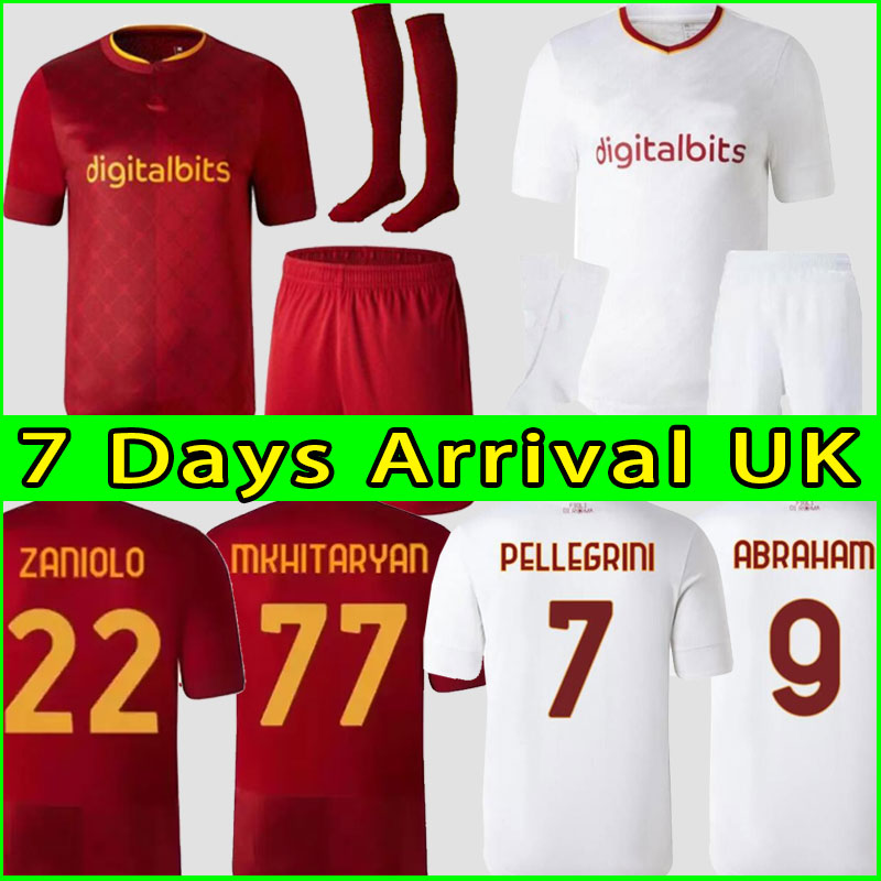

22 23 DYBALA SOCCER JERSEYS ROMA Abraham 2022 2023 Wijnaldum Zaniolo FOOTBALL shirts men kids full kit socks, Fouth+patch