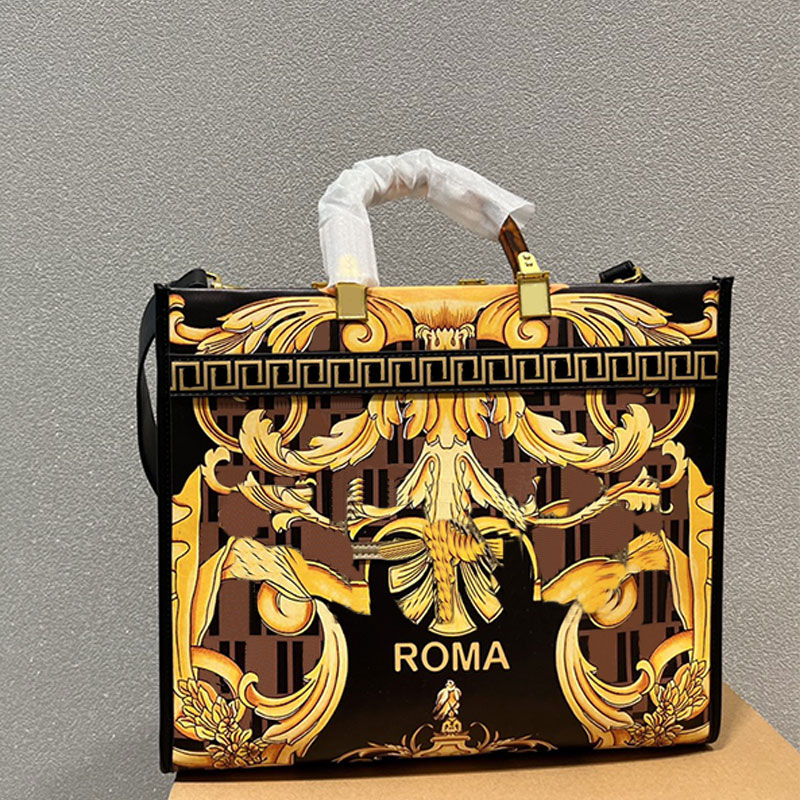 

Women Sunshine Handbags Crossbody Bag Removable Strap Genuine Leather Fashion Letters High-Capacity Tote Shopping Bags High Quality Wallets 35cm