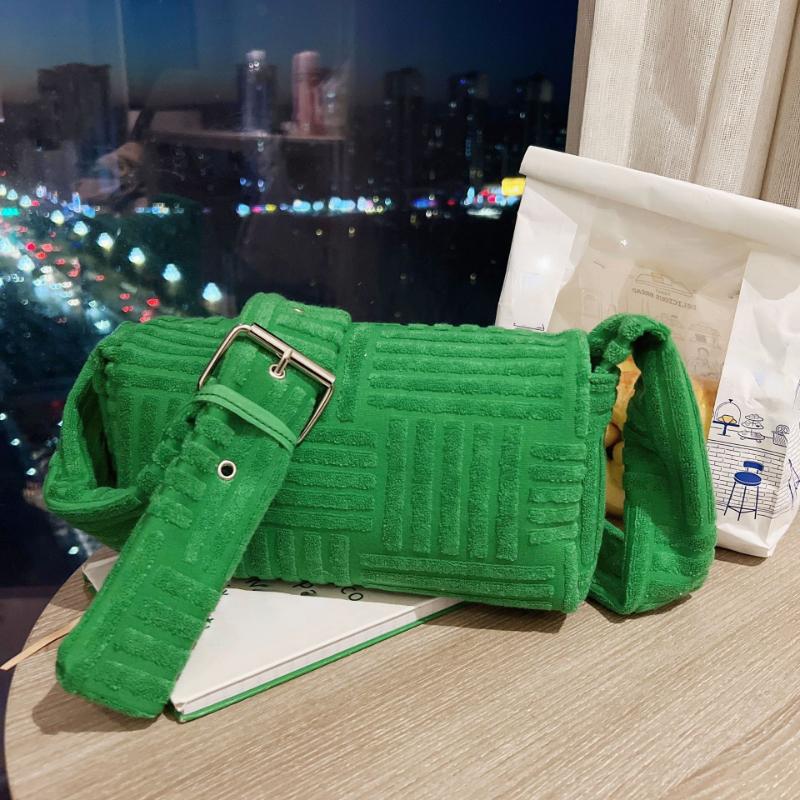 

Evening Bags 2022 Fashion Suede Towel Material Small Square Bag Simple Shoulder Messenger Outdoor Versatile, White