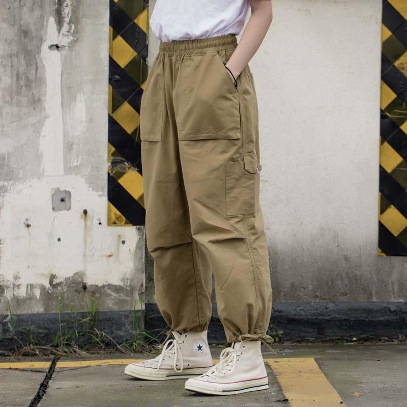 

Men' Pants Fashion Military Army Cargo Men And Women Oversized Loose Baggy Harem Wide Leg Hip Hop Streetwear TrousersMen, Black