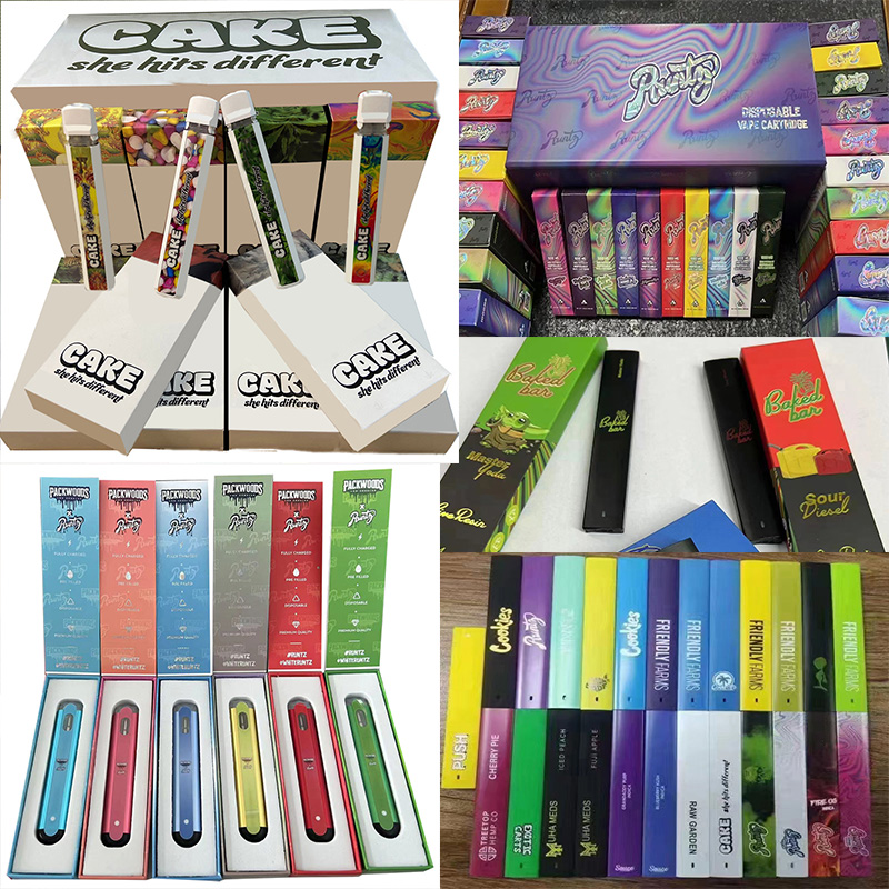 

Baked Bar CAKE COOKIES RUNTZ Muha Meds Sauce Friendly Farms KRT E Cigarette 1.0ML Disposable Vape Pen Empty Pods Vaporizer Pod Carts Kits Rechargeable With Packaging