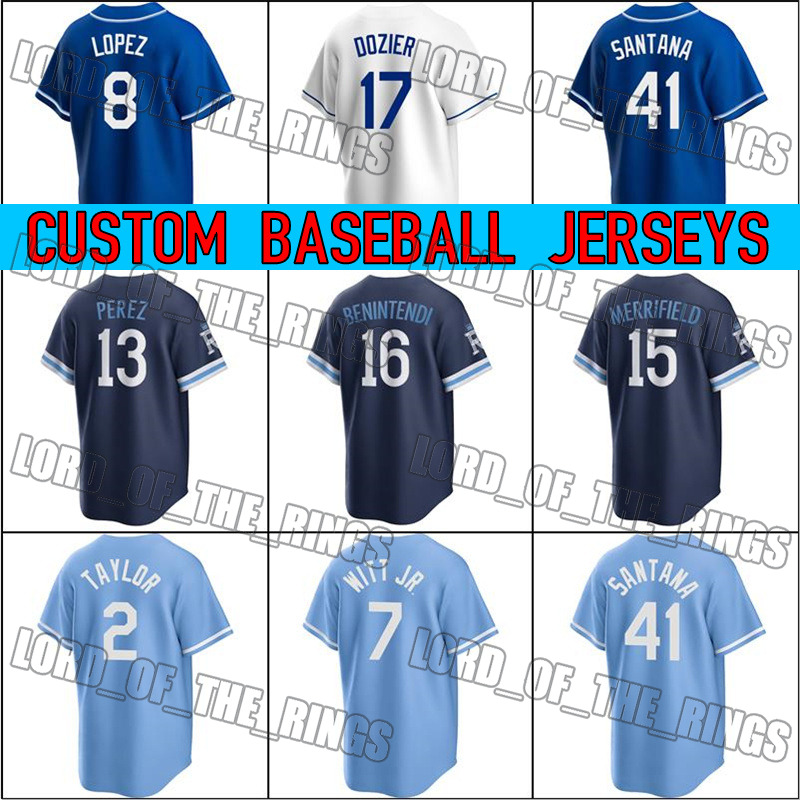 

Kansas City Connect Baseball 16 Andrew Benintendi Jersey Whit Merrifield Bobby Witt Jr Salvador Perez Jerseys Nicky Lopez Michael Taylor Brad Keller, Man csutom jersey (hj)
