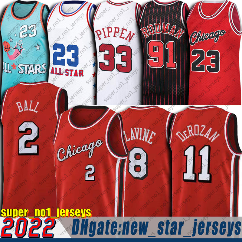 

"Chicago''Bulls''Basketball Jersey 23 Michael 33 Scottie Pippen 91 Dennis Rodman Demar DeRozan Lonzo Ball Derrick Rose Men 11 2 SDF6212, Select green number