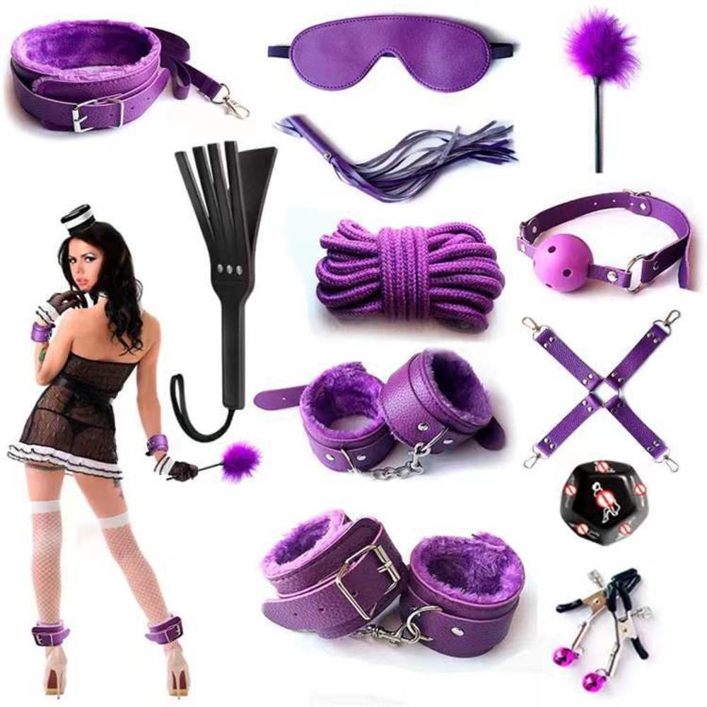 

Fun Leather Sm Plush 12 Piece Set Female Slave Binding Training Bound Hands and Feet Adult Sex Products HHHrain 9QMM