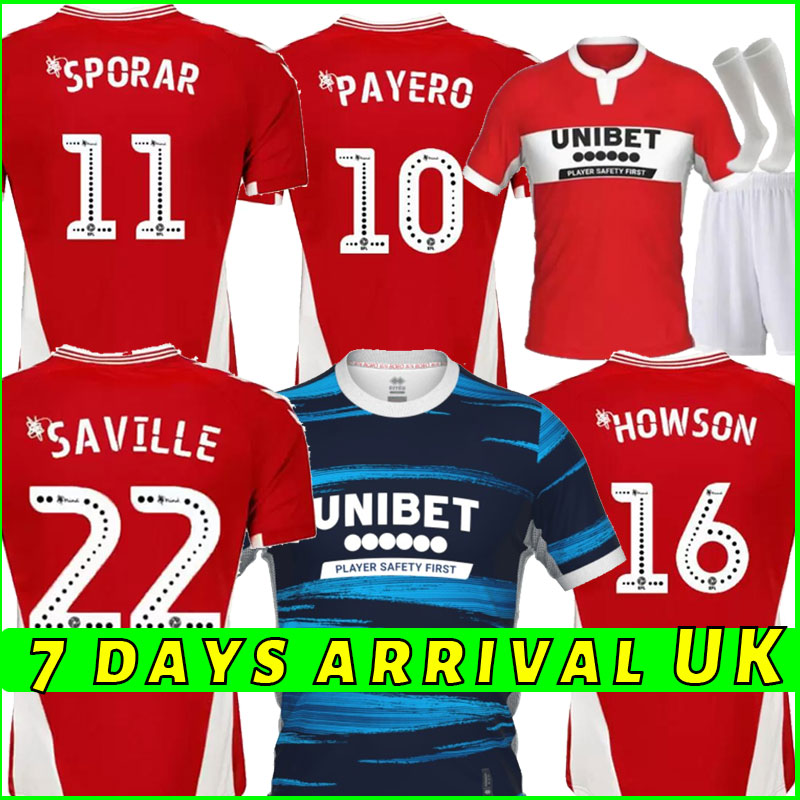 

22/23 MIDDLESBROUGH soccer jerseys Ashley Michael Fletcher FLINT WING ASSOMBALONGA FRY home away football shirt GASCOIGNE RICARD